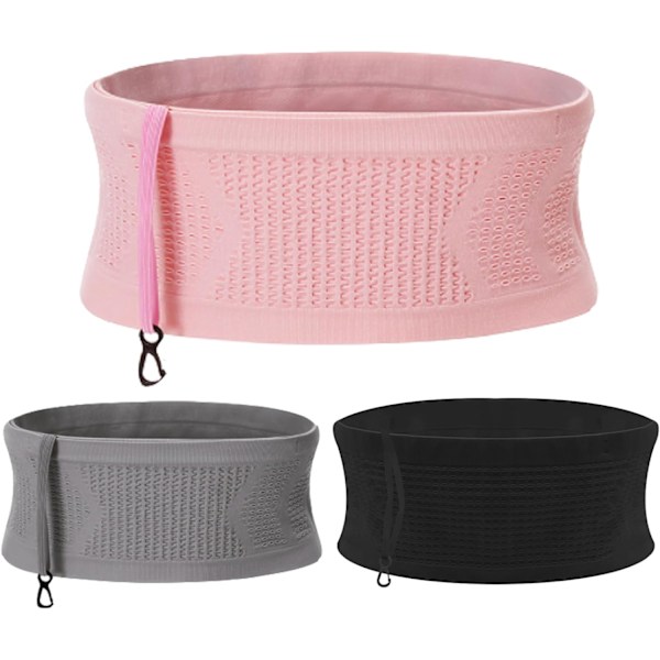 Andas midjekjede midjebelte skjult lomme midjeveske damer hennes mageveske port løping mobilholder nøkler penger holder rosa M Pink Pink M