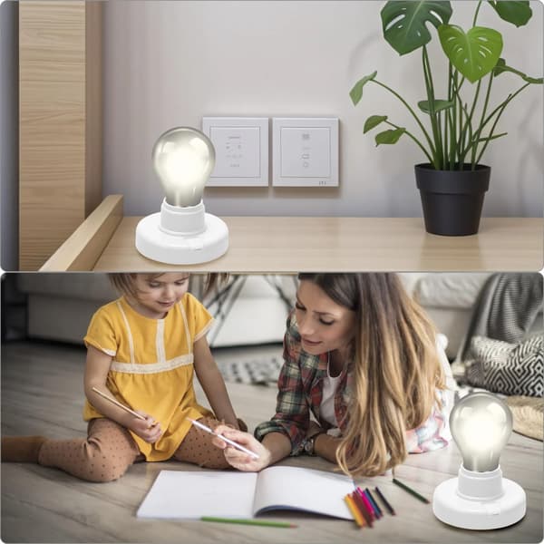 E26 E27 Plug-in Lamphållare med På/Av-brytare, 4,5 m Förlängningssladd, Kopparinnerring för Hemmabelysning, Vit, 2-pack