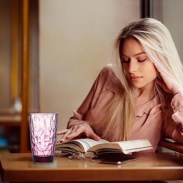 Återanvändbara dricksglas i akryl, 20 oz, vattenglas i juvelfärger | BPA-fria tumblers, tål diskmaskin (översta hyllan) Style 3