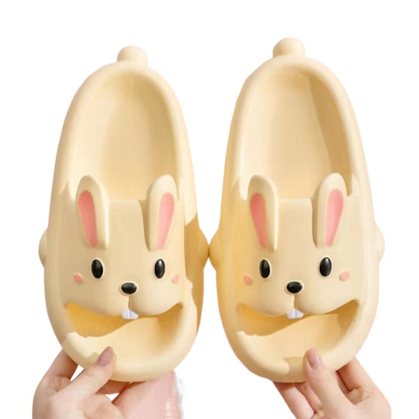 Søde Kanin-Sommerslippers Behagelige At Bære Stilfulde Slippers Til Daglig Brug Hjemme Og Udendørs Gul Yellow 40-41