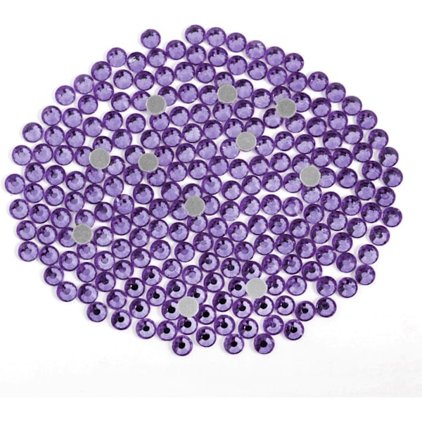 8000 kpl Violetteja Hotfix Strasskiviä, SS6, 1,9-2,1 mm Käsityöhön & Vaatteisiin Violetti Violet SS6