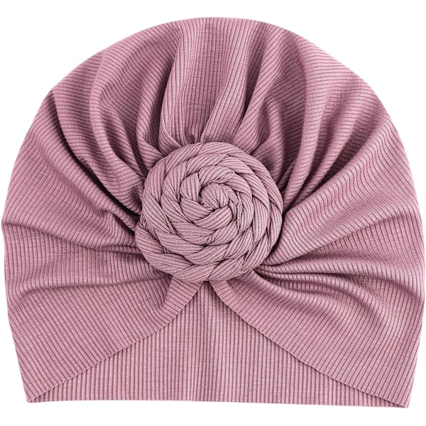 5-pak Baby Turban Hatte - Bløde Knude Baby Beanies til Piger og Småbørn ZH 5 Pack Donut flower/3-36 months