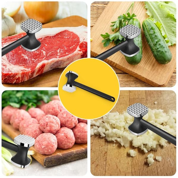 Dubbelsidig köttmörningsklubba - Hög kvalitet - Ergonomisk design - Heminredning