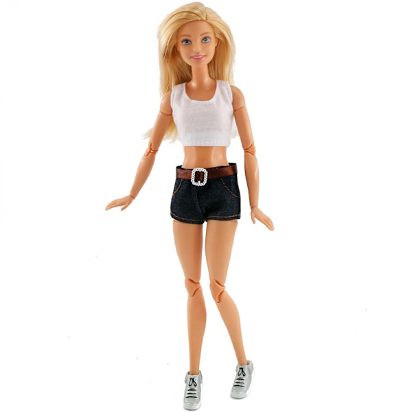 4 kpl 11 tuuman seksikäs Barbie-nukkekostuumisarja, farkut, mekko, rento asu