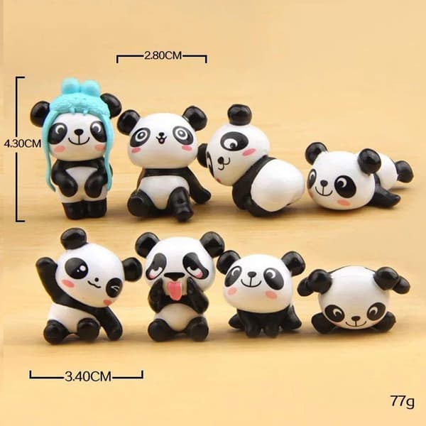 Panda Dukke Mini Panda Legetøj Panda Kage Dekoration Søde Panda Fødselsdag_jarx