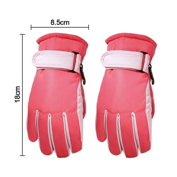 Barn Skidhandskar Långärmade Vantar ROSA - Spotförsäljning pink