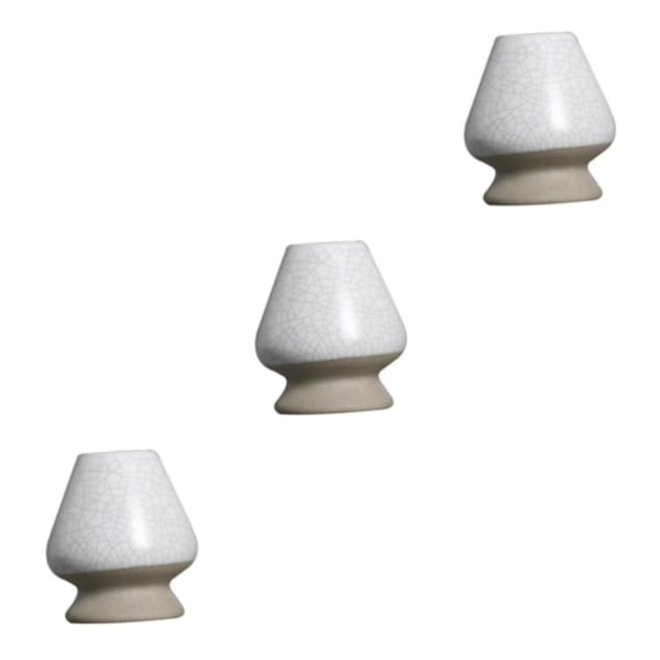 1/2/3 Håndlaget Matcha Visp Stativ Teseremoni Tesett for Hvit med Sprekk 6 x 7cm 3S 3Set White with Crack 6 x 7cm