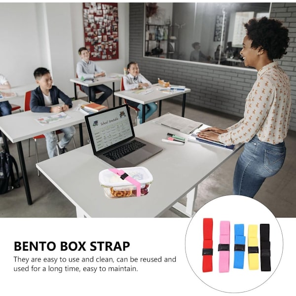 5 stk. - elastiske bånd til matboks for utendørs bruk - bento - matboksbelte - elastisk bånd til matbokser - elastiske bånd til matboks