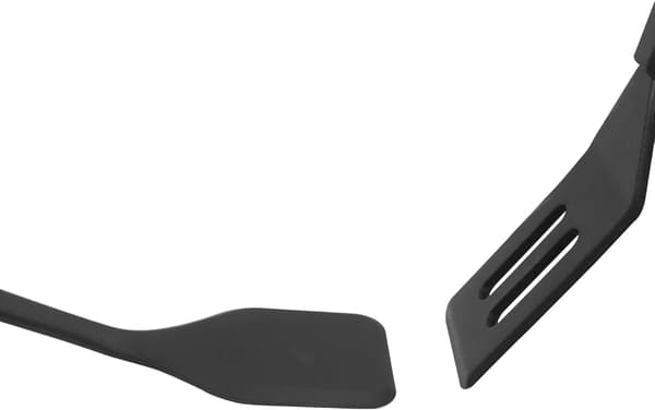 4-delt mini silikonspatelsett, fleksibel non-stick slisset serveringsspatel for brownies, småkaker, egg, baking og matlaging Black