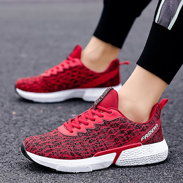 Herrsneakers Andas løpesko Mote Damesportssko 04 Rød Red 43
