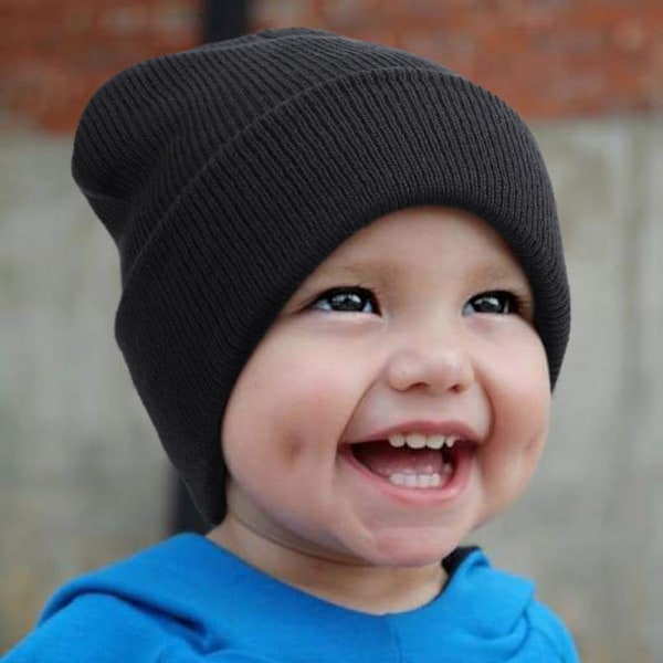 Vinterstickad Mössa för Småbarn - Mjuk Unisex Varm Hatt för Pojkar och Flickor Pack Hats: Black/Coffee 3-7 years