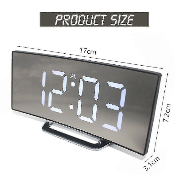 LED-väckarklocka Digital Alarm Digital Klocka Stor Display Multifunktionell Väckarklocka Fk  (FMY) Red