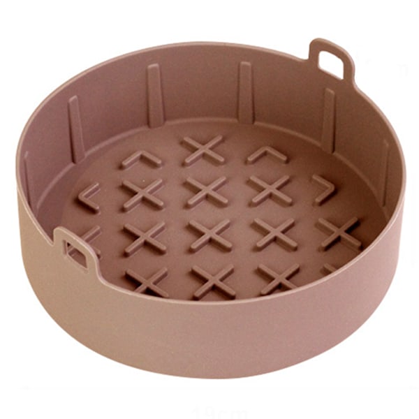 Airfryer Silikonform Livsmedelssäker Återanvändbar Värmebeständig Ugn Tillbehör Coff Coff Coffee Round 19cm X Style