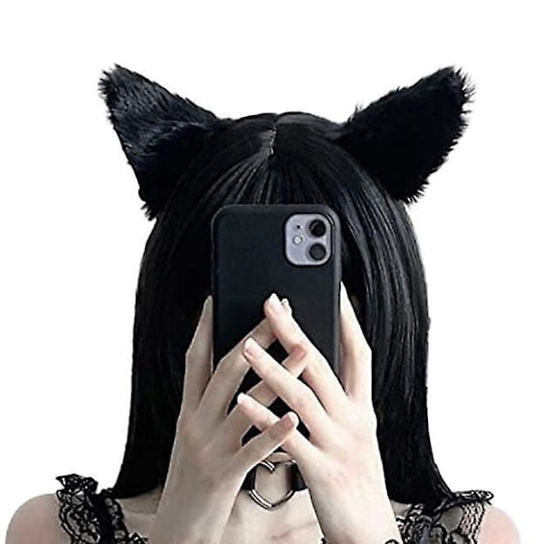 Kissan Korvat ja Ihmissusi Eläimen Häntä Cosplay Puku - Täydellinen keltainen musta yellow black 65cm