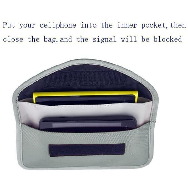 Faraday Taske Mobiltelefon Etui Strålingsbeskyttelse Kulfiber Sort