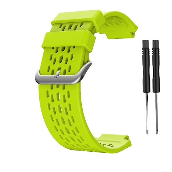 Blødt silikone udskiftningsrem til ur, armbånd, åndbart sportsurrem til Garmin- Approach S4/s2 Vivoactive [LGL] Lime