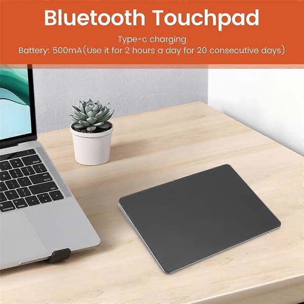 Bluetooth Touchpad Multifunktionella Gester Trackpad Uppladdningsbar Trådlös Touchpad för Laptop IPad I_jar