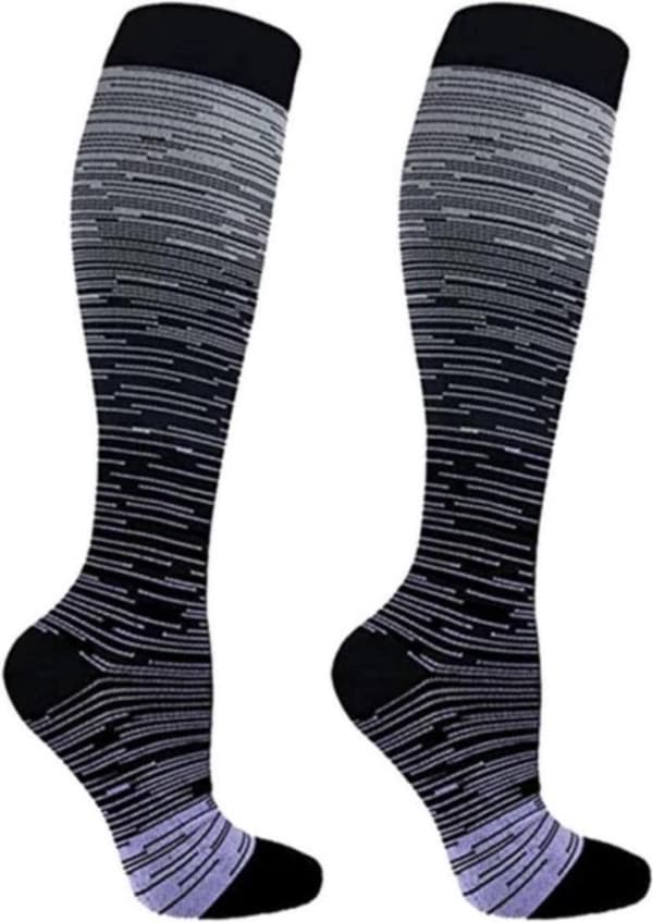 Unisex Duo Pack Kompresjons-/Støttestrømper – Svart – Størrelse 41-46