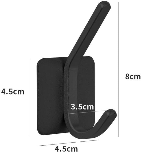 4 stykker - 8*4.5*3.5 cm - Krog i rustfrit stål - selvklæbende håndklædekroge - Håndklædekrog
