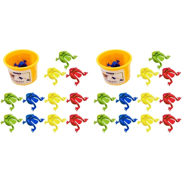 Hoppende frosker - 24 stk Hoppende frosker, Froskehopp, Sockem Bobbers, Morsomme leker for barn