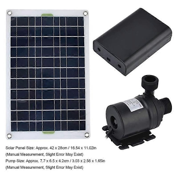 50W Solvattenpump 800L/H DC12V Solvattenfontänpump Lågt Ljud för Trädgård Familj Vattenfontän-Perfekt