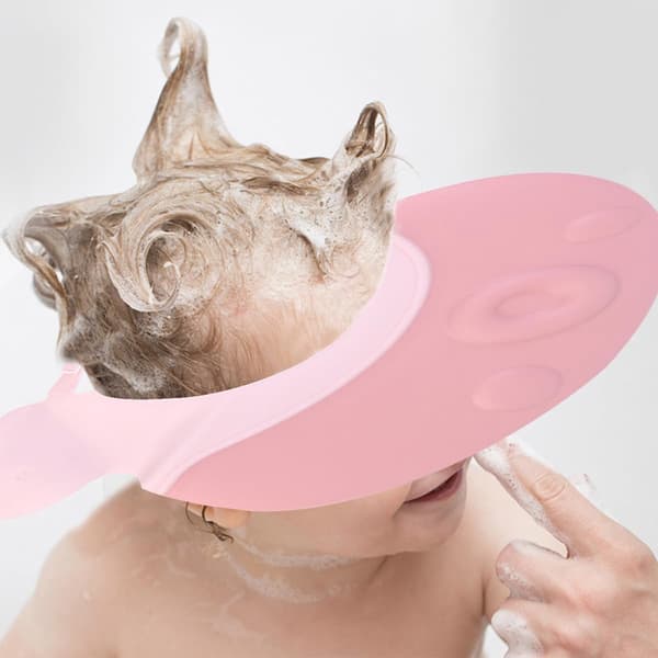 Brusehætte - Brusehætte - Badehat - Babybrusehætte - Hårvaskehjælpehat til børn - Brusehætte - Silikonebade- og brusehætte