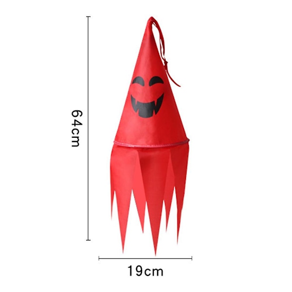 Halloween Hængende Polyester Vedhæng Halloween Spøgelses Vindbannere Halloween Party Dekoration Gyser Rekvisitter Red