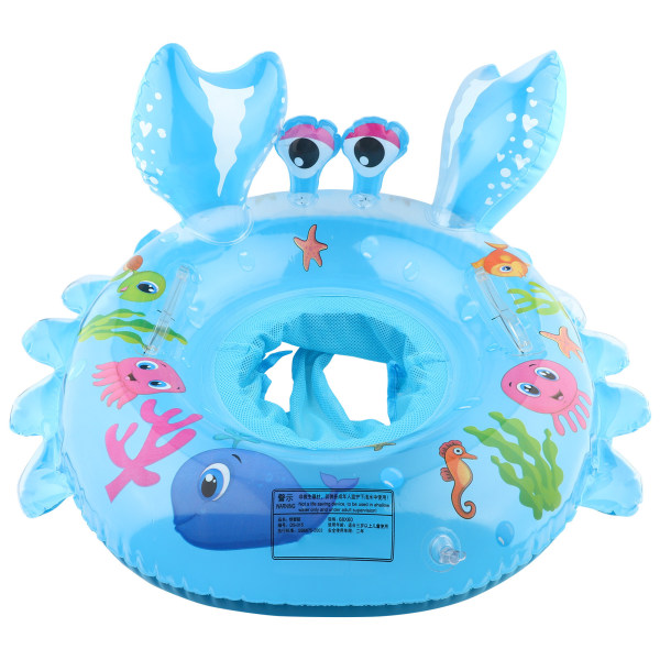 Söt tecknad baby uppblåsbar simring Tjock säte Float för pojkar Flickor Sommar Vattensport Pooltillbehör Blå