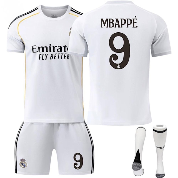 2526 Ny Real Madrid Fodboldtrøje med Korte Ærmer til Voksne og Børn - Flere Stilarter No.9 MBAPPE No.9 MBAPPE No.9 MBAPPE 18
