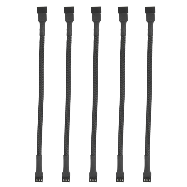 5 stk 4-pins forlengelseskabel for datamaskin hovedkort CPU-vifte PC flettet tauadapter