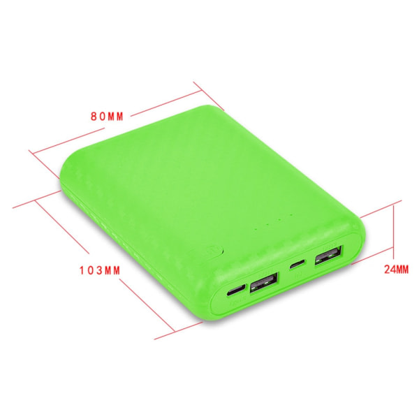 DIY Power Bank Box 4x18650 Batteri Case Skal med flera färgval Batteri ingår ej 5V/2,4A USB utgång Blå Blue