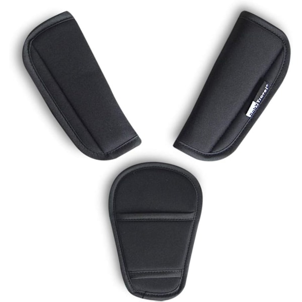 3-pack Barnvagn Säkerhetsbältesskydd & Grenkudde Mjuk Universal Passform