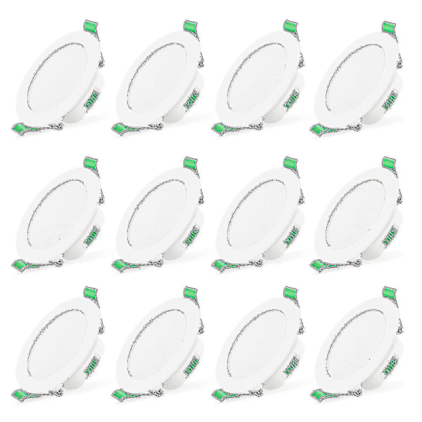 12 stk 7W Vita LED Downlight Innebygde Taklamper Smale Spotlights Høy Kvalitet - Yvan