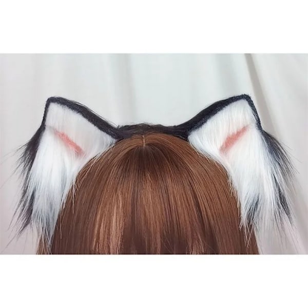 Gull rød ulv rev animasjon dyr ører best KC hale ulv ører katteøre pannebånd tilpasset COSPLAY 1
