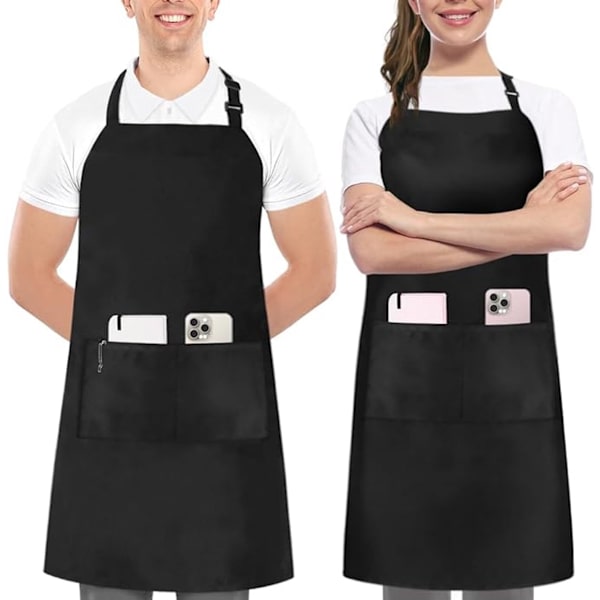 2 stycken - Förkläden - Köksförkläden - Kockförkläden - Grillförkläde - Trädgårdsförkläde - 70*80 cm
