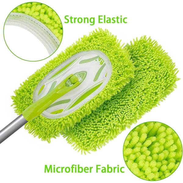 Återanvändbara torrmoppdukar i mikrofiber för våtmoppar Kompatibla med Swiffer Sweeper Mop Ersättningsmoppar för rengöring av golv med hårda träytor 4 Pack