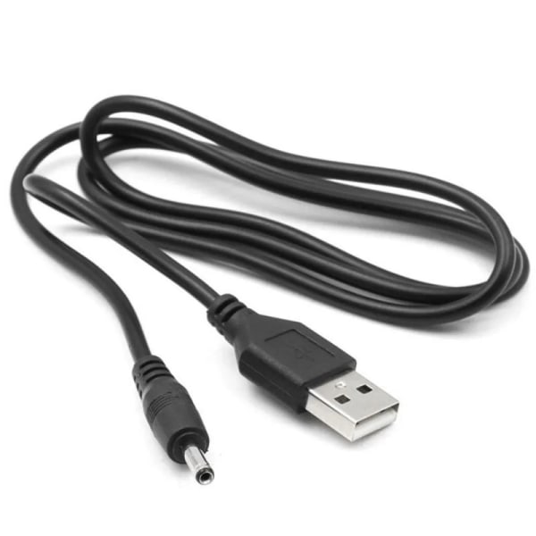 USB til DC 3,5 mm Strøm Jack-kontakt 5V Oplader Power 3,5*1,35 mm Universal til HUB Mini Blæser Router Højttaler MP3/MP4 hvid 1m