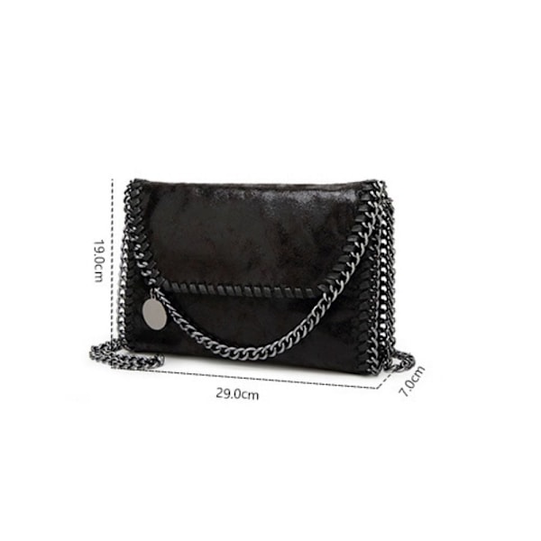 Kvinners kjedeveske skulderveske crossbody veske messenger veske black