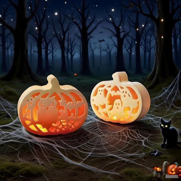 Halloween silikonform for lys og støping. DIY dekor til høst og halloween.—jarx