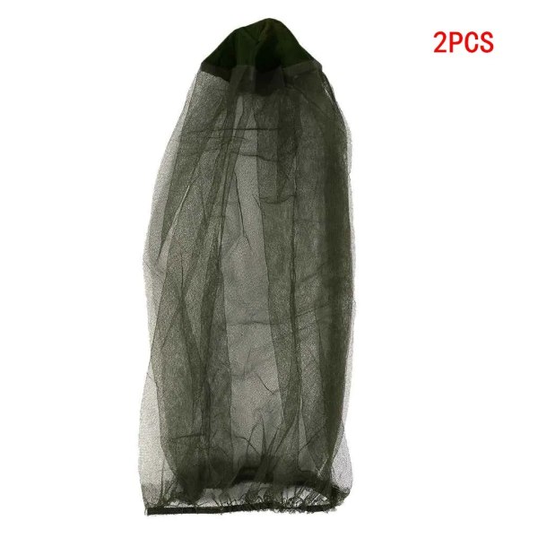 1 kpl/2 kpl/5 kpl Ulkoilmakalastuslippis Midge Mosquito Insect Hat Kalastuslippis Bug Mesh Head Net Kasvojen suojain Matkailu Leirintälippis Hatut 2PCS