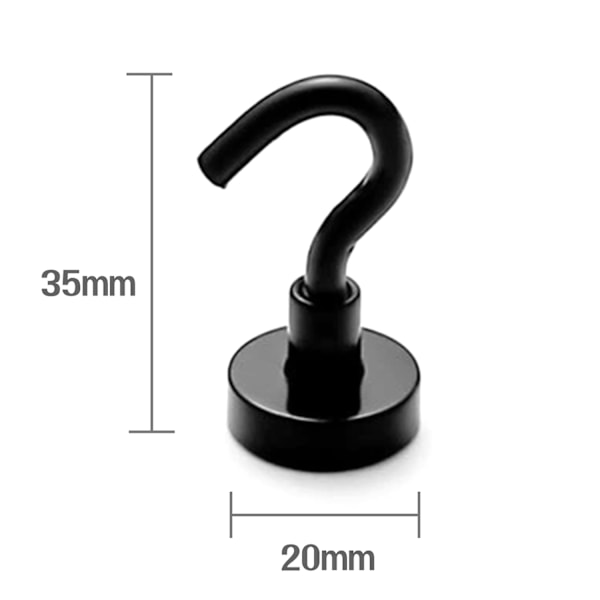 Magnetkroge / magnetiske vægkroge 10-pak E20 E20