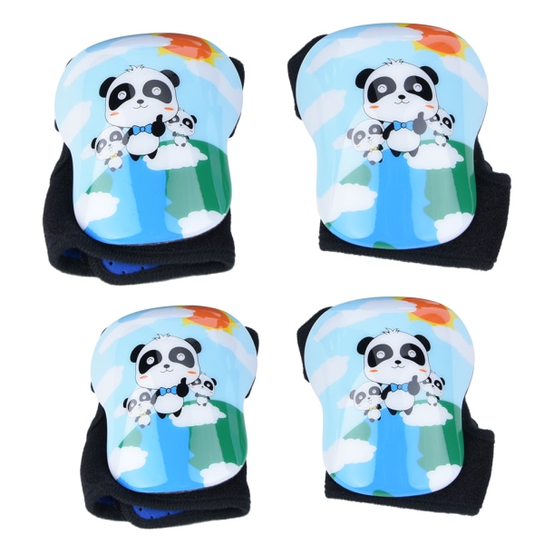 4 set Barn Panda Skateboard Cykling Knä- och armbågsskydd Säkerhetsskyddsskydd