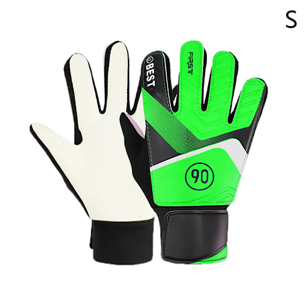 Kids Soccer Goalkeeper Gloves Anti-Collision Latex PU Hand Green S Green L Green