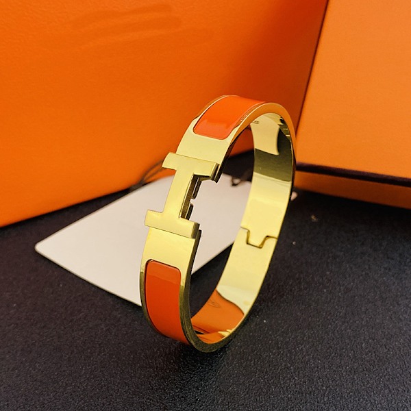 H-rannekoru, 18K aakkoslukko miehille ja naisille, ruostumattomasta teräksestä valmistettu rannekorupari, kulta ja Gold and Orange