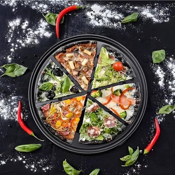 3 stk. - Pizzapander - rund pizzabakke - pizzabageplade - bageplade - runde bageplader med non-stick - 24 cm, 28 cm, 32 cm