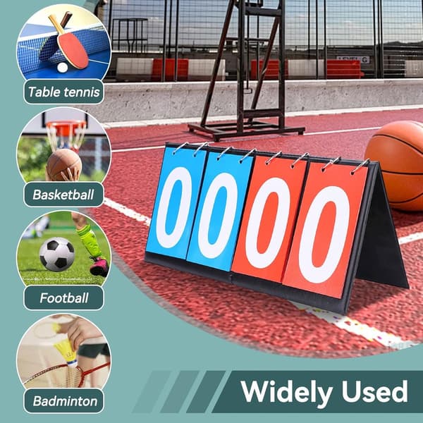 Scoreboard - 4 - Digitalt Scoreboard - 00 - 99 - Bærbart Bord Score Keeper - 36*16*13 cm