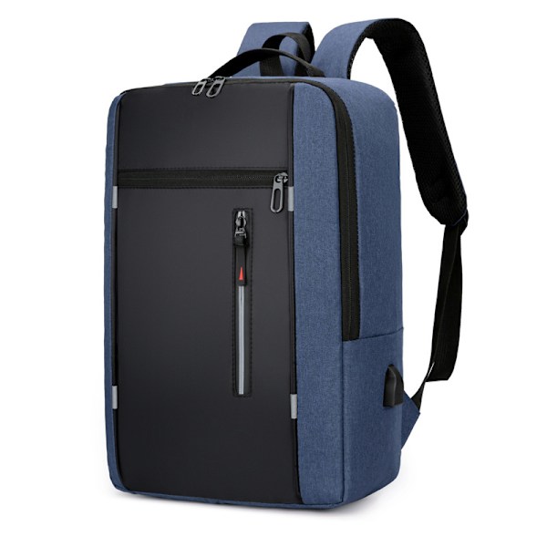 Ny stil enkel forretnings casual stor kapacitet multifunktionel USB computertaske fashionable koreansk stil trendy rygsæk til at gå ud Sort