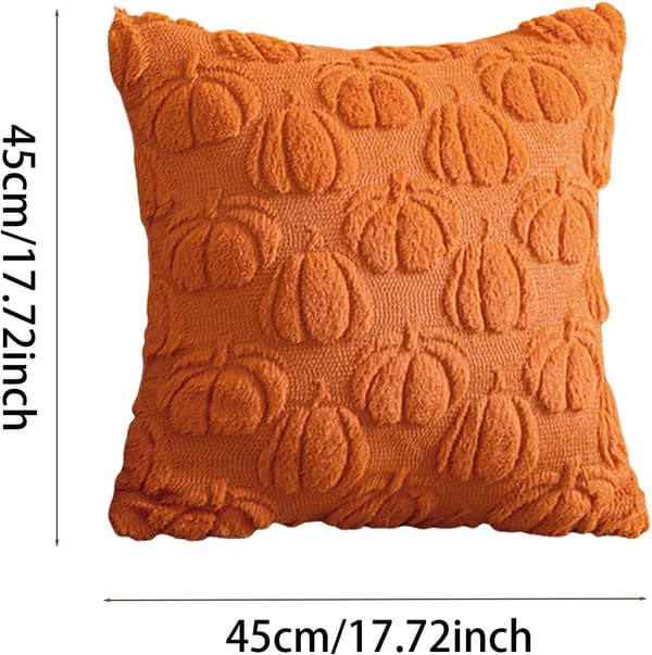 2-pak græskarkuddebetræk 45x45 cm. Bløde efterårs- og halloweenpynt til sofa, seng og bil.—jarx Färg	en