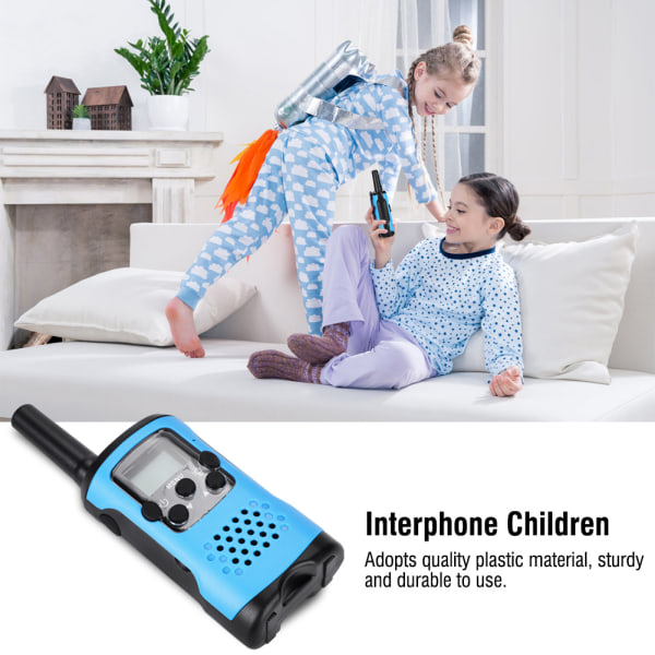 1 par plast 22 kanaler interphone barn intercom mini blixt tillbehör (blå)