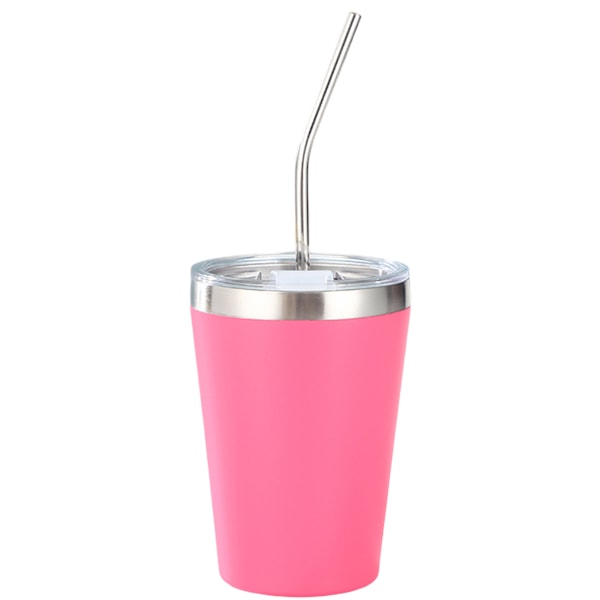 Rustfrie Barnekrus med Sølebestandig Lokk, Sugerør & Silikonhylser, 355 ml, BPA-frie, Isolerende, for Kalde & Varme Drikker Style 1